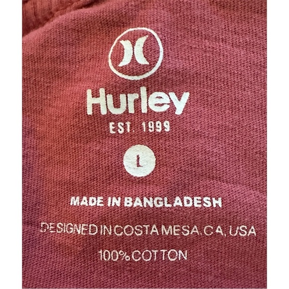 Hurley Red Graphic Long Sleeve Shirt size L - Picture 4 of 6